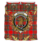 Binning Tartan Crest Bedding Set - Golden Thistle Style
